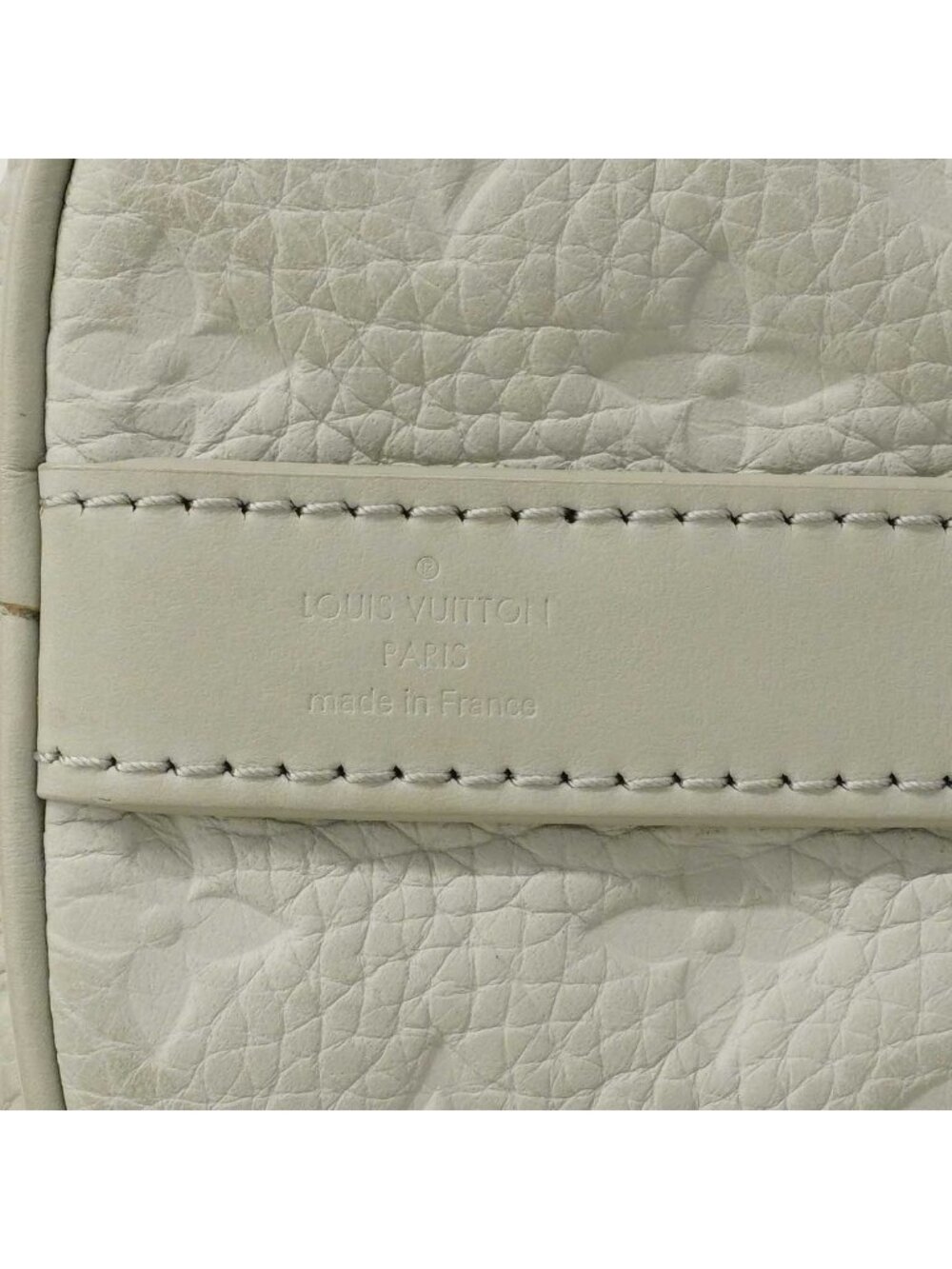 Louis Vuitton Handbag Monogram Taurillon Keepall Bandouliere 25 Light Gray - Picture 5 of 10